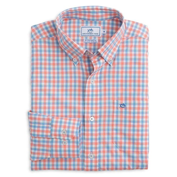 Southern Tide Market Sq Gingham Sportshirt - Picture 3 of 7